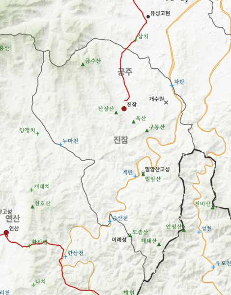 파일:충청 진잠 대동여지도 복원.png